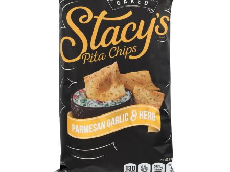 Stacy s Pita Chips Parmesan Garlic And Herb Pita Chips - Parmesan Garlic - Case Of 12 - 7.33 Oz. on Sale