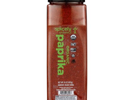 Spicely Organics - Paprika Organic - Case Of 2-16 Ounces For Sale