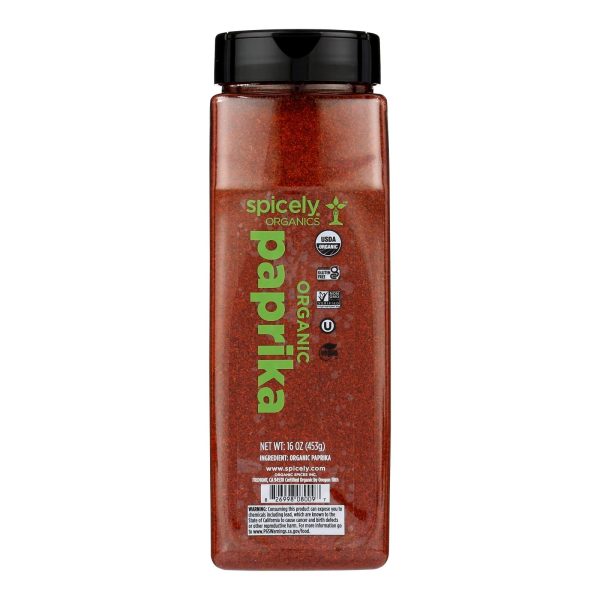 Spicely Organics - Paprika Organic - Case Of 2-16 Ounces For Sale