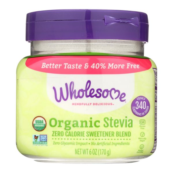 Wholesome! Organic Stevia Jar - Case Of 6 - 6 Oz For Sale