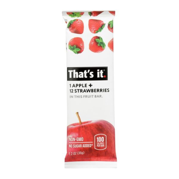 That s It Fruit Bar - Apple And Strawberry - Case Of 12 - 1.2 Oz Fashion