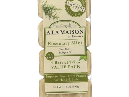 A La Maison - Bar Soap - Rosemary Mint - Value 4 Pack For Discount