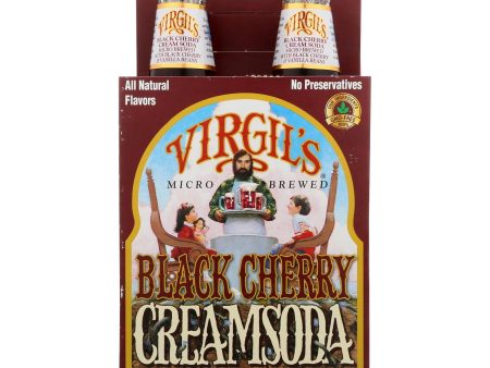 Virgil s Rootbeer Cream Soda - Black Cherry - Case Of 6 - 12 Fl Oz. Online Hot Sale