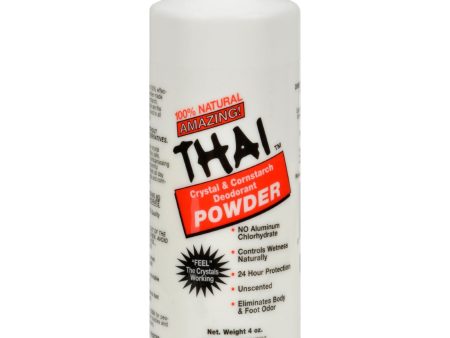 Thai Deodorant Stone Crystal And Corn Starch Deodorant Body Powder - 3 Oz Supply