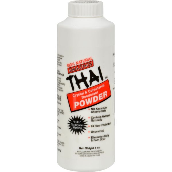 Thai Deodorant Stone Crystal And Corn Starch Deodorant Body Powder - 3 Oz Supply