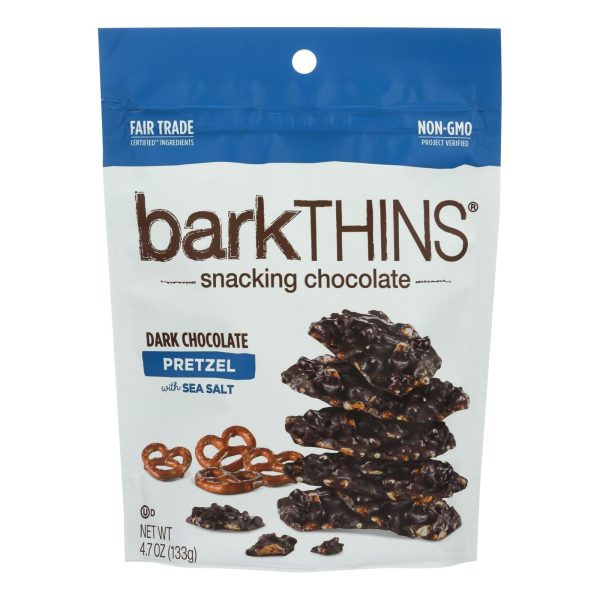 Bark Thins Dark Chocolate - Pretzel With Sea Salt - Case Of 12 - 4.7 Oz. Sale