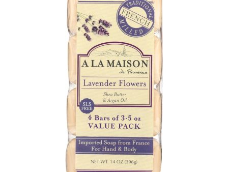 A La Maison - Bar Soap - Lavender Flowers - Value 4 Pack on Sale