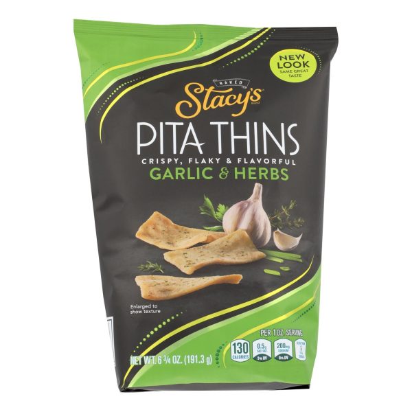 Stacy s Pita Chips Perfectly Thymed Pita Crisps - Case Of 8 - 6.75 Oz. Cheap