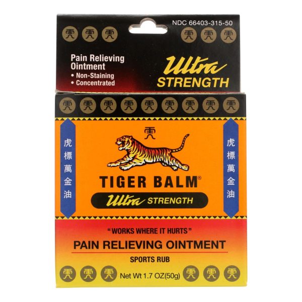 Tiger Balm Pain Relieving Ointment Ultra Strength - Non-staining - 1.7 Oz For Discount