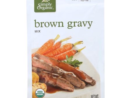 Simply Organic Vegetarian Brown Gravy Seasoning Mix - Case Of 12 - 1 Oz. Online now