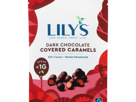 Lilys - Caramels Dark Chocolate Stevia - Case Of 12-3.5 Oz For Discount