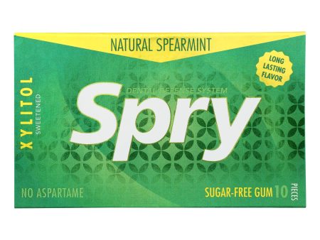 Spry Xylitol Gems - Spearmint - Case Of 20 - 10 Count For Discount