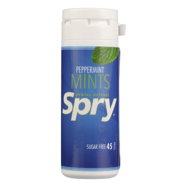 Spry Xylitol Mints - Peppermint - Case Of 6 - 45 Count For Sale