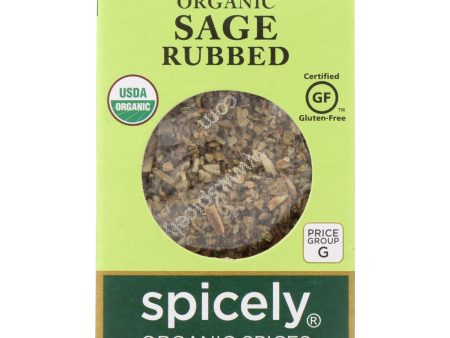 Spicely Organics - Organic Sage - Rubbed - Case Of 6 - 0.1 Oz. Discount