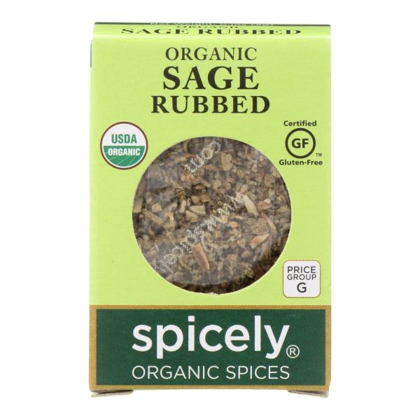 Spicely Organics - Organic Sage - Rubbed - Case Of 6 - 0.1 Oz. Discount