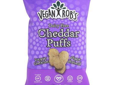 Vegan Rob s Dairy Free Puffs - Cheddar - Case Of 12 - 3.5 Oz on Sale