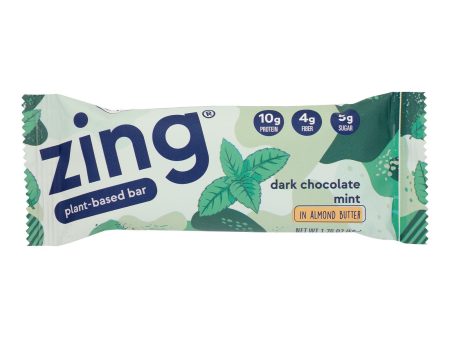 Zing Bars - Nutrition Bar - Dark Chocolate Sunflower Mint - Nut Free - 1.76 Oz Bars - Case Of 12 For Cheap