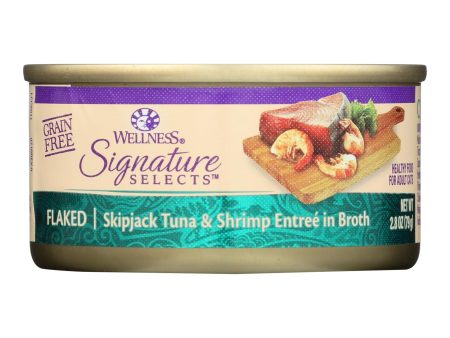 Wellness Pet Products Cat - Can - Tuna - Shrimp - Signature Selects - Case Of 12 - 2.8 Oz Online Hot Sale