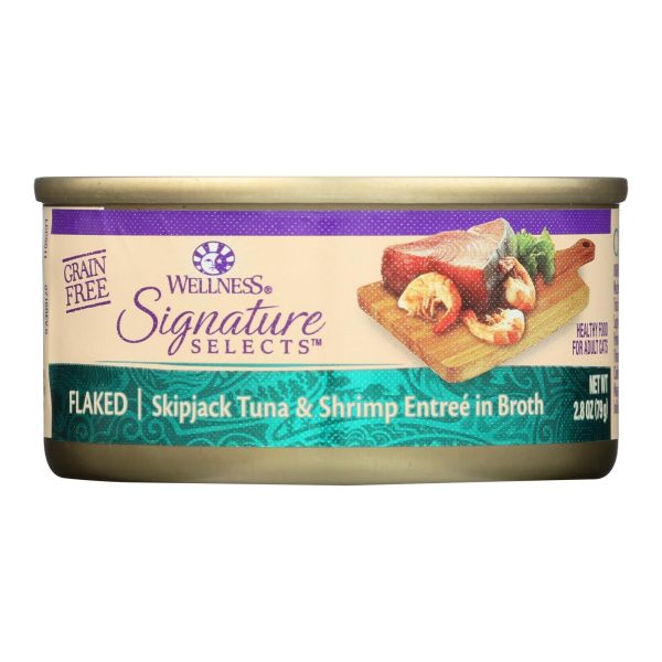 Wellness Pet Products Cat - Can - Tuna - Shrimp - Signature Selects - Case Of 12 - 2.8 Oz Online Hot Sale