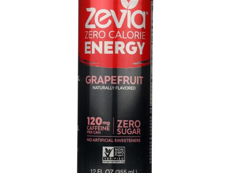 Zevia Zero Calorie Energy Drink - Grapefruit - Case Of 12 - 12 Fl Oz Supply