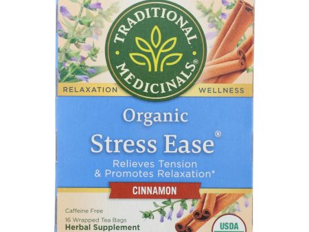 Traditional Medicinals Relaxation Tea - Stress Ease Cinnamon - Case Of 6 - 16 Bags Online