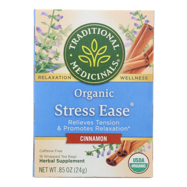 Traditional Medicinals Relaxation Tea - Stress Ease Cinnamon - Case Of 6 - 16 Bags Online