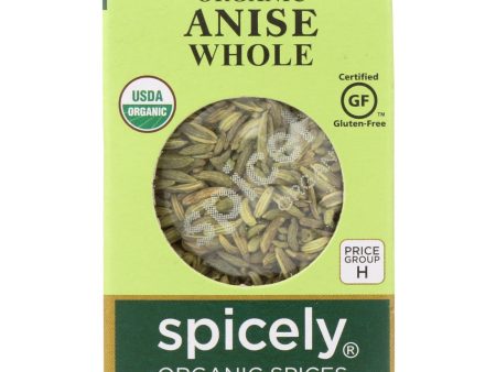 Spicely Organics - Organic Anise Whole - Case Of 6 - 0.3 Oz. For Sale