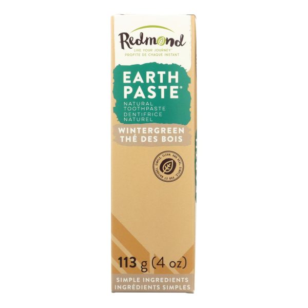 Redmond Trading Company Earthpaste Natural Toothpaste Wintergreen - 4 Oz Online Hot Sale