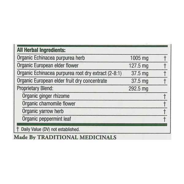 Traditional Medicinals Organic Echinacea Elder Tea -caffeine Free - Case Of 6 - 16 Bags Online now