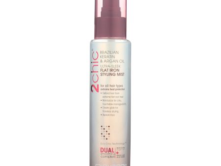 Giovanni 2chic Flat Iron Styling Mist With Brazilian Keratin And Argan Oil - 4 Fl Oz Online Hot Sale