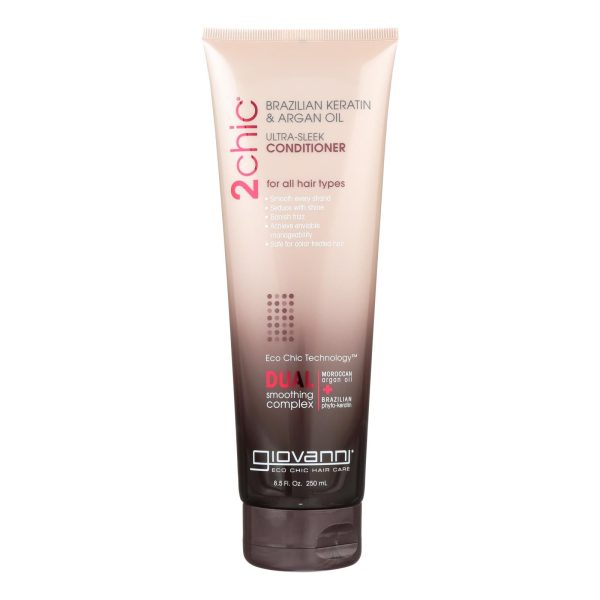 Giovanni 2chic Ultra-sleek Conditioner With Brazilian Keratin And Argan Oil - 8.5 Fl Oz For Sale