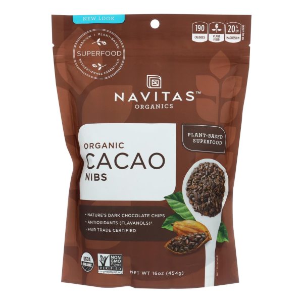 Navitas Naturals Cacao Nibs - Organic - Raw - 16 Oz - Case Of 6 Fashion