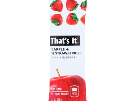 That s It Fruit Bar - Apple And Strawberry - Case Of 12 - 1.2 Oz Fashion