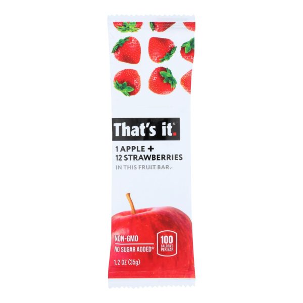 That s It Fruit Bar - Apple And Strawberry - Case Of 12 - 1.2 Oz Fashion