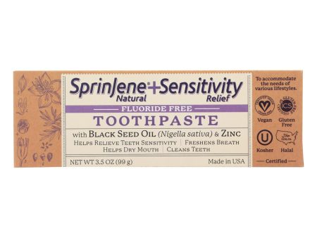 Sprinjene Natural - Toothpaste Senstv W o Fl - 1 Each - 3.5 Oz Hot on Sale