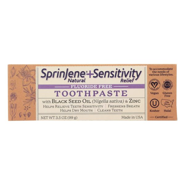 Sprinjene Natural - Toothpaste Senstv W o Fl - 1 Each - 3.5 Oz Hot on Sale