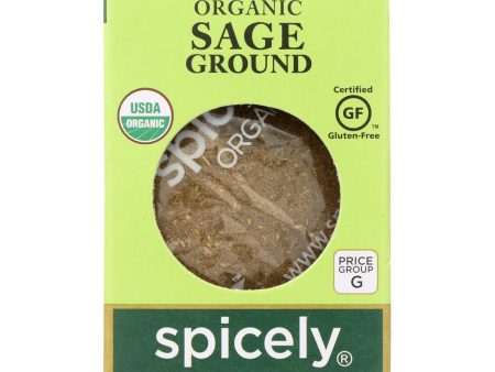 Spicely Organics - Organic Sage - Ground - Case Of 6 - 0.3 Oz. Supply