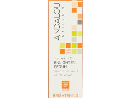 Andalou Naturals Enlighten Serum Turmeric + C Brightening - 1.1 Oz Hot on Sale