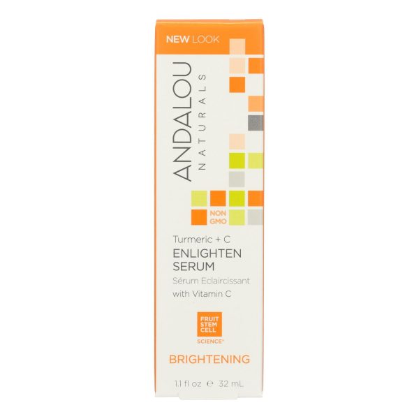 Andalou Naturals Enlighten Serum Turmeric + C Brightening - 1.1 Oz Hot on Sale