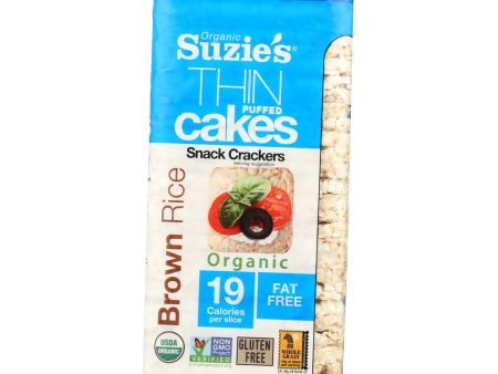 Suzie s Whole Grain Thin Cakes - Brown Rice - Case Of 12 - 4.9 Oz. For Cheap