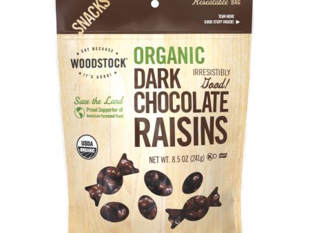 Woodstock Organic Dark Chocolate Raisins - Case Of 8 - 8.5 Oz Online Hot Sale