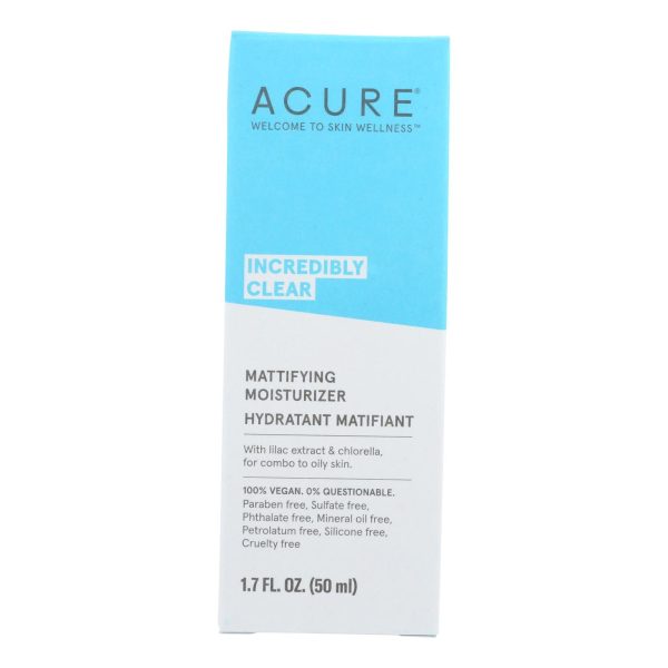 Acure - Oil Control Facial Moisturizer - Lilac Extract And Chlorella - 1.75 Fl Oz. For Cheap