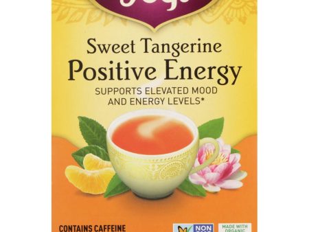 Yogi Positive Energy Herbal Tea Sweet Tangerine - 16 Tea Bags - Case Of 6 on Sale