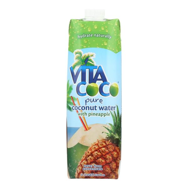 Vita Coco Coconut Water - With Pineapple - Case Of 12 - 1 Lt Online Sale