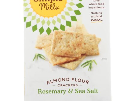 Simple Mills Rosemary And Sea Salt Almond Flour Crackers - Case Of 6 - 4.25 Oz. Online now