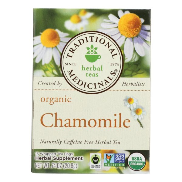 Traditional Medicinals Organic Chamomile Herbal Tea - Caffeine Free - Case Of 6 - 16 Bags Cheap