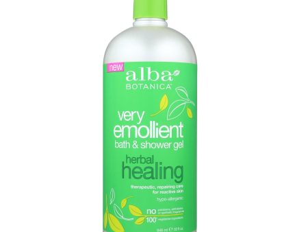 Alba Botanica - Very Emollient Bath And Shower Gel - Herbal Healing - 32 Fl Oz For Sale