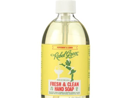 Rebel Green Hand Soap - Peppermint - Lemon - Case Of 4 - 16.9 Fl Oz Online Hot Sale