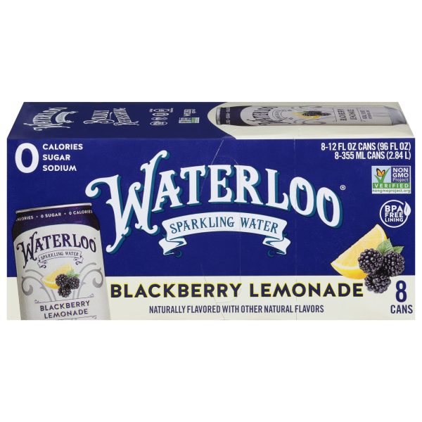 Waterloo - Sparkling Water Blckbry Lmnade - Case Of 3-8 12 Fz Supply