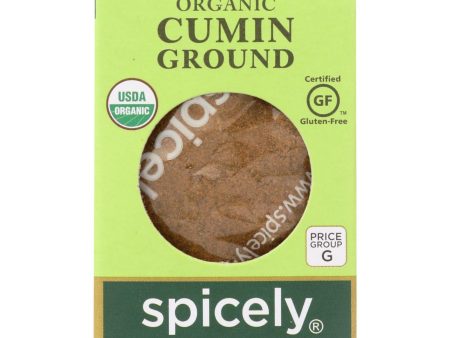 Spicely Organics - Organic Cumin - Ground - Case Of 6 - 0.45 Oz. For Sale